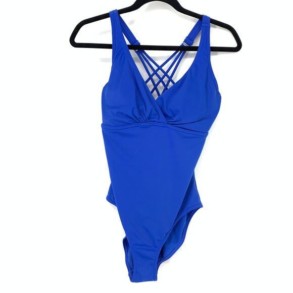 Prana Women's Size 34D Small Kayana D-Cup One-Piece Swimsuit Sleeveless Blue - Picture 3 of 6